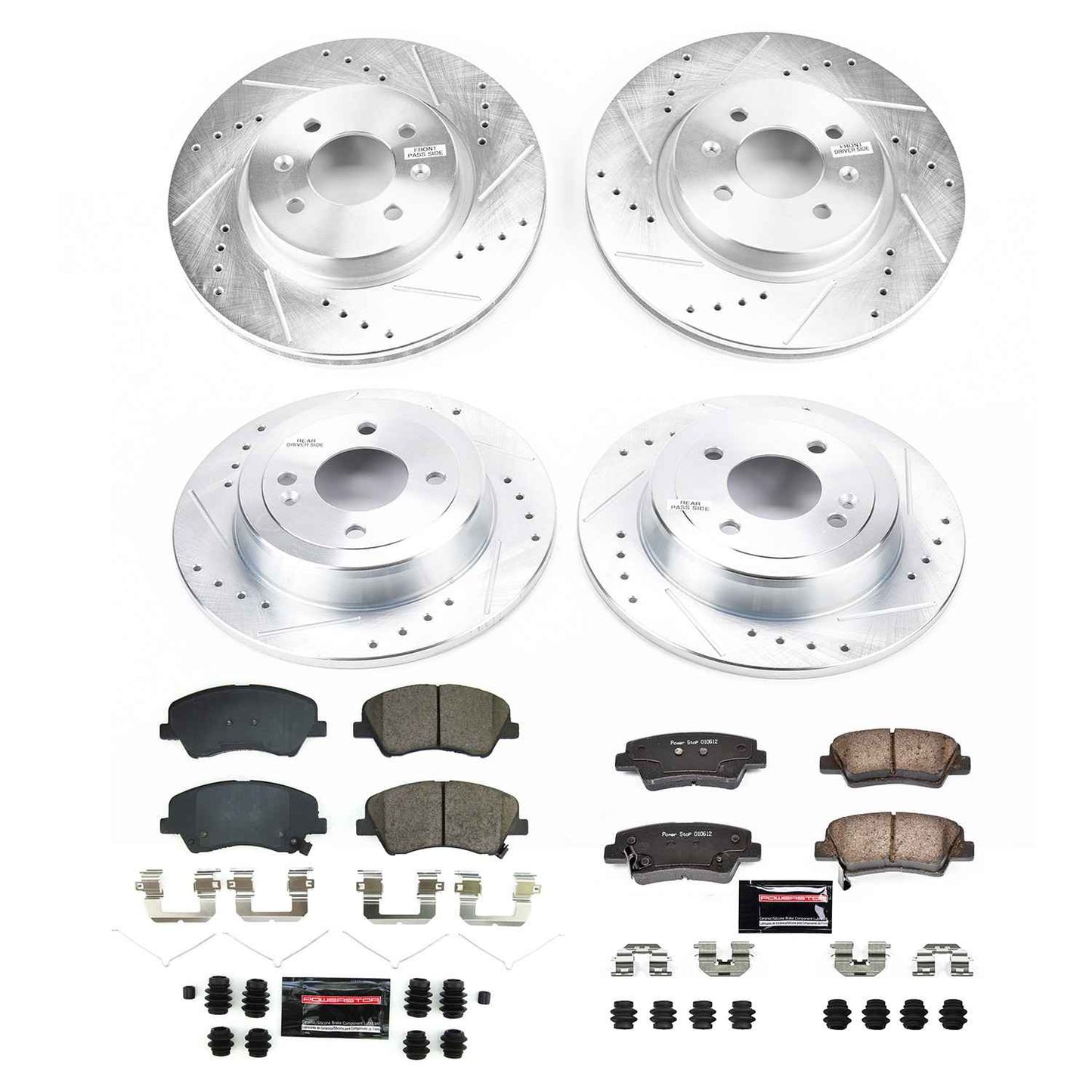 PowerStop Power Stop 2018 Kia Rio Front & Rear Z23 Evolution Brake Kit K8724