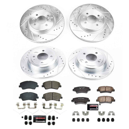 PowerStop Power Stop 2018 Kia Rio Front & Rear Z23 Evolution Brake Kit K8724