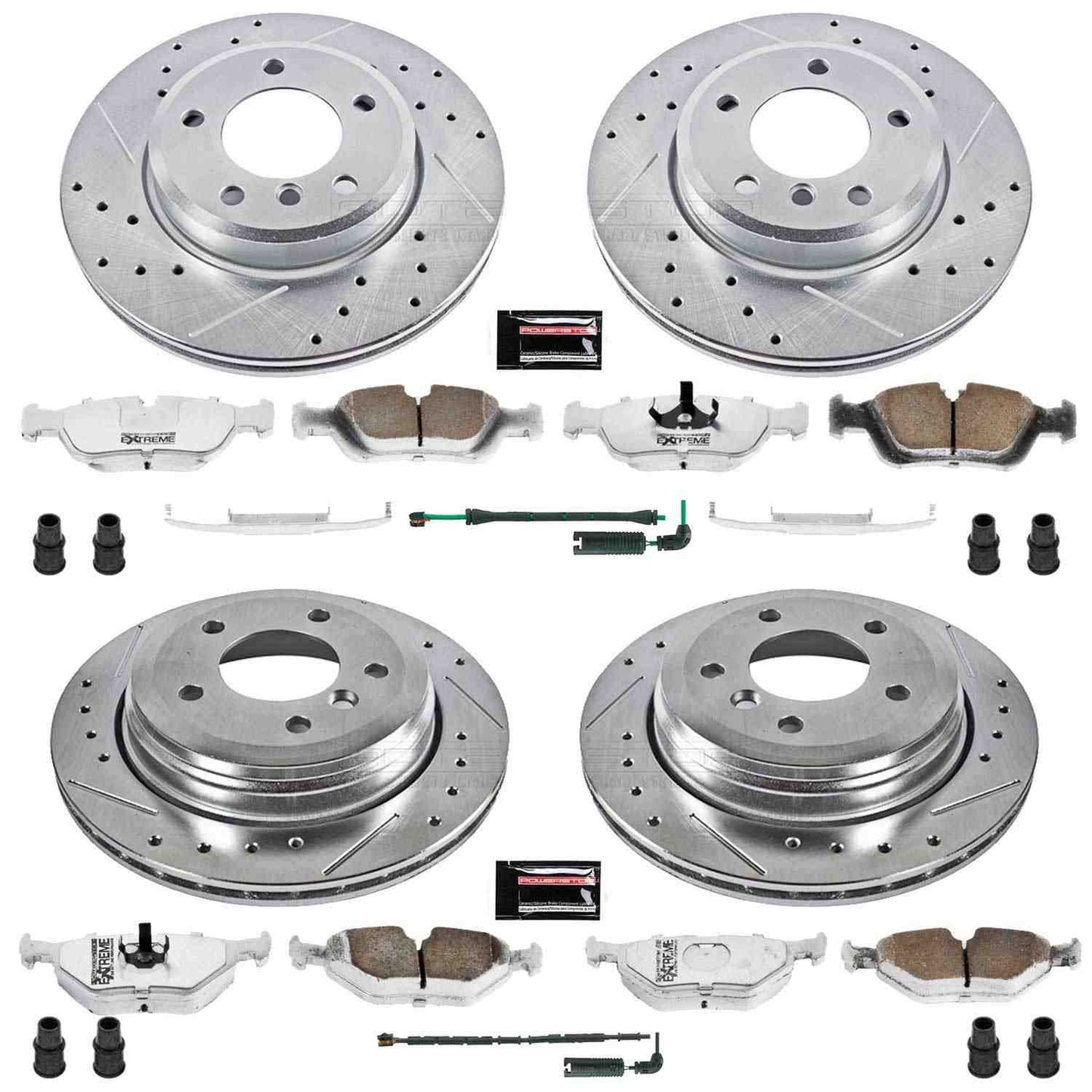 PowerStop Power Stop 01-05 BMW 325xi Front & Rear Z26 Street Warrior Brake Kit K874-26