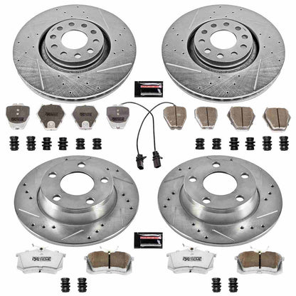 PowerStop Power Stop 01-05 Audi Allroad Quattro Front & Rear Z26 Street Warrior Brake Kit K889-26
