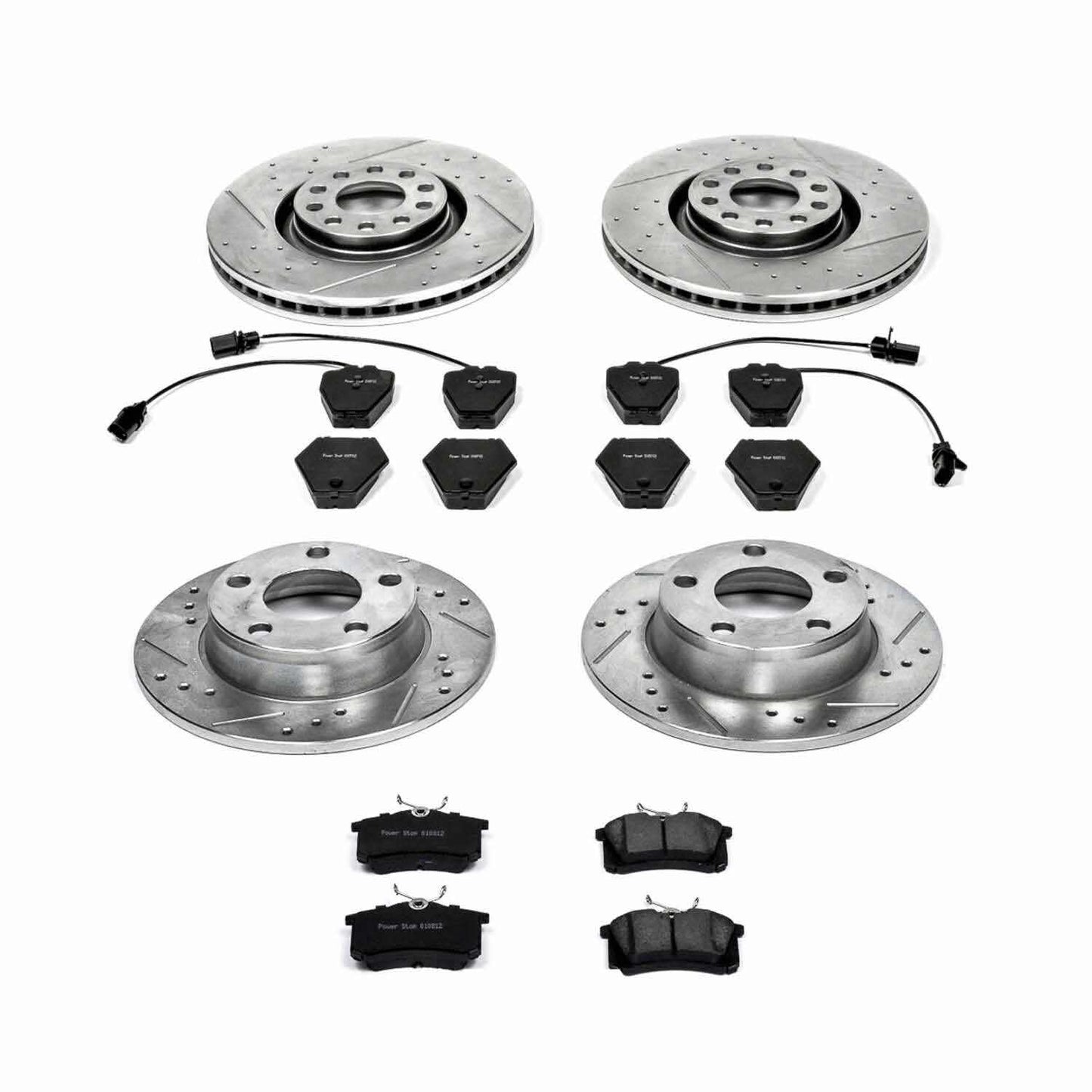 PowerStop Power Stop 01-05 Audi Allroad Quattro Front & Rear Z23 Evolution Sport Brake Kit K889