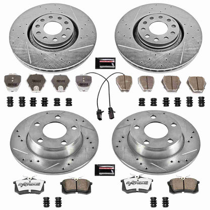 PowerStop Power Stop 00-01 Audi A6 Quattro Front & Rear Z26 Street Warrior Brake Kit K890-26