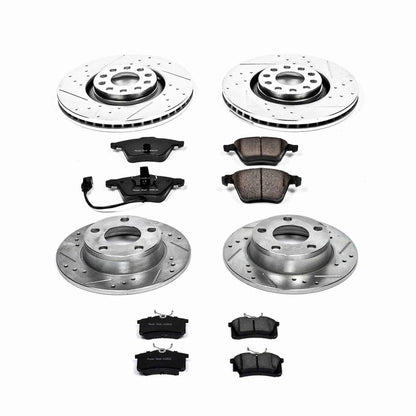 PowerStop Power Stop 01-05 Audi Allroad Quattro Front & Rear Z23 Evolution Sport Brake Kit K892