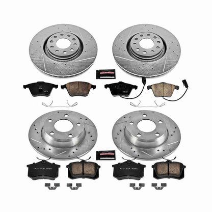 PowerStop Power Stop 02-04 Audi A6 Quattro Front & Rear Z23 Evolution Sport Brake Kit K893