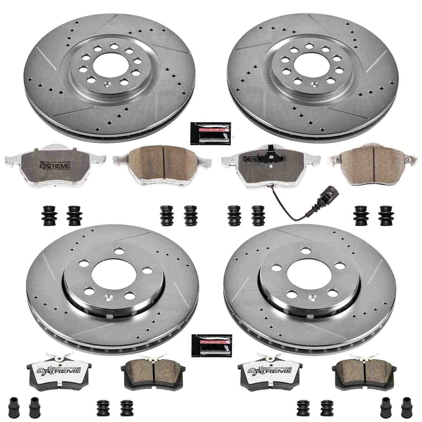 PowerStop Power Stop 00-06 Audi TT Quattro Front & Rear Z26 Street Warrior Brake Kit K916-26