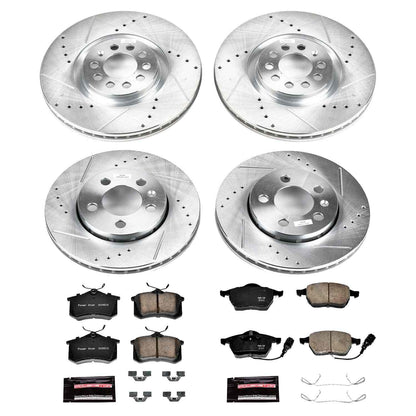 PowerStop Power Stop 00-06 Audi TT Quattro Front & Rear Z23 Evolution Sport Brake Kit K916