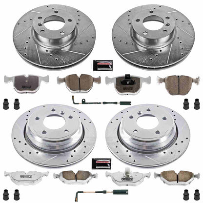 PowerStop Power Stop 01-03 BMW 530i Front & Rear Z26 Street Warrior Brake Kit K945-26