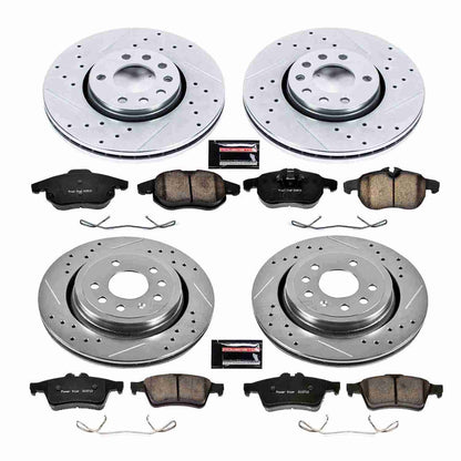 PowerStop Power Stop 03-11 Saab 9-3 Front & Rear Z23 Evolution Sport Brake Kit K986