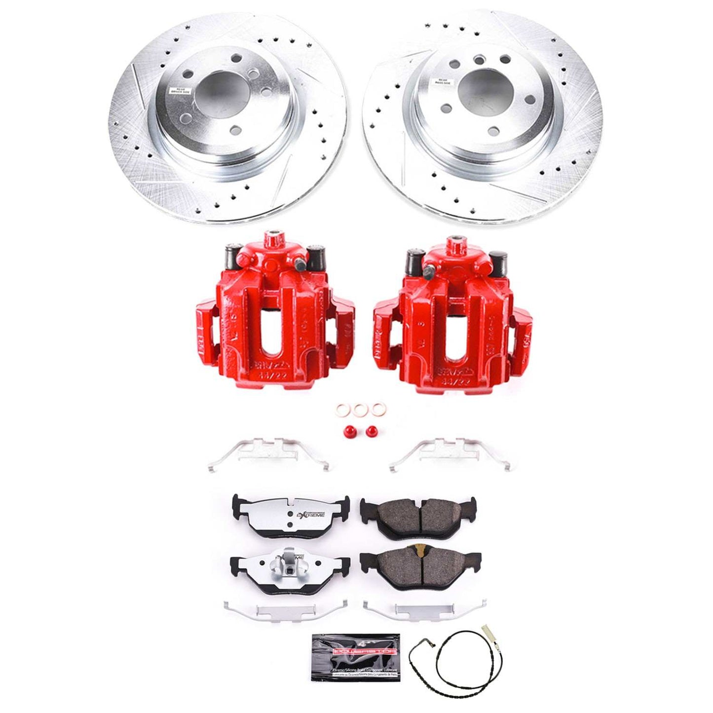 PowerStop Power Stop 2006 BMW 325i Rear Z26 Street Warrior Brake Kit w/Calipers KC044-26