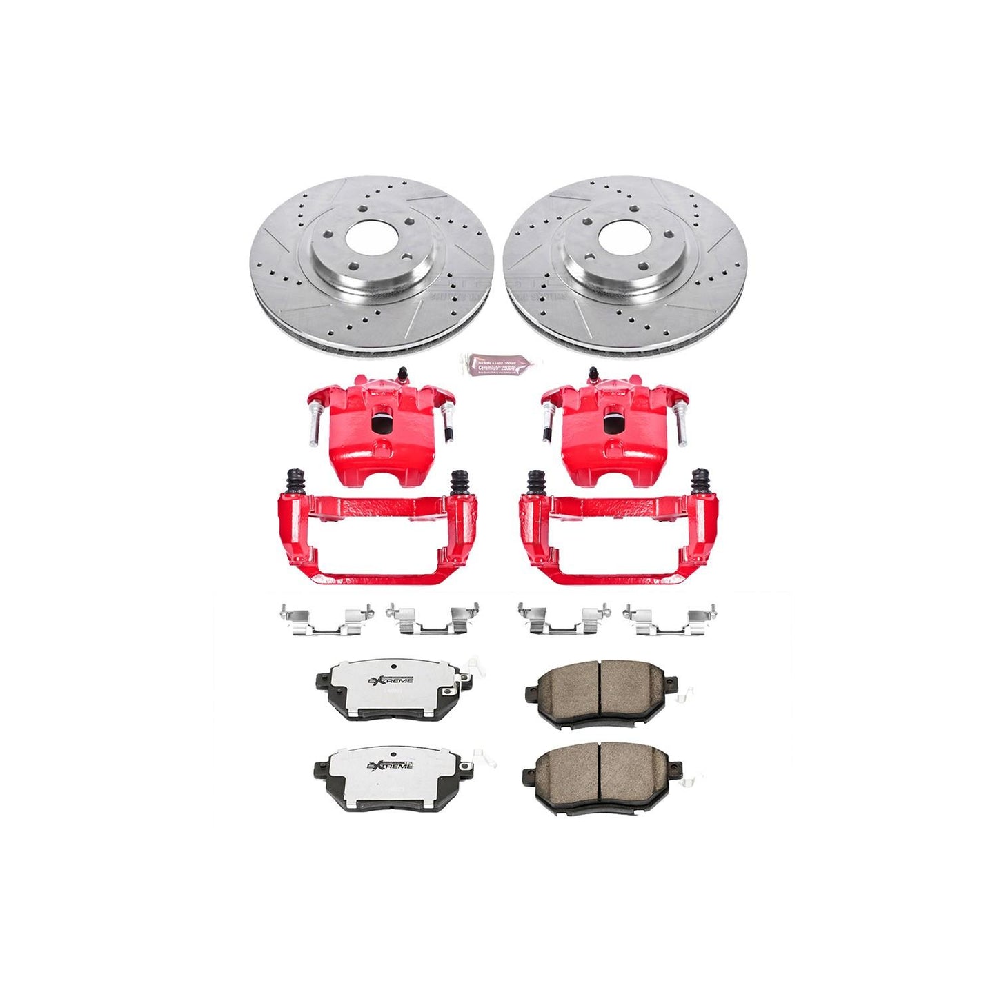 PowerStop Power Stop 04-06 Nissan Maxima Front Z26 Street Warrior Brake Kit w/Calipers KC091-26