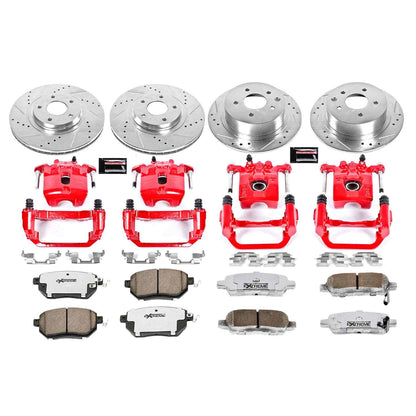 PowerStop Power Stop 04-06 Nissan Maxima Z26 Street Kit w/ Calipers - Front and Rear KC092-26