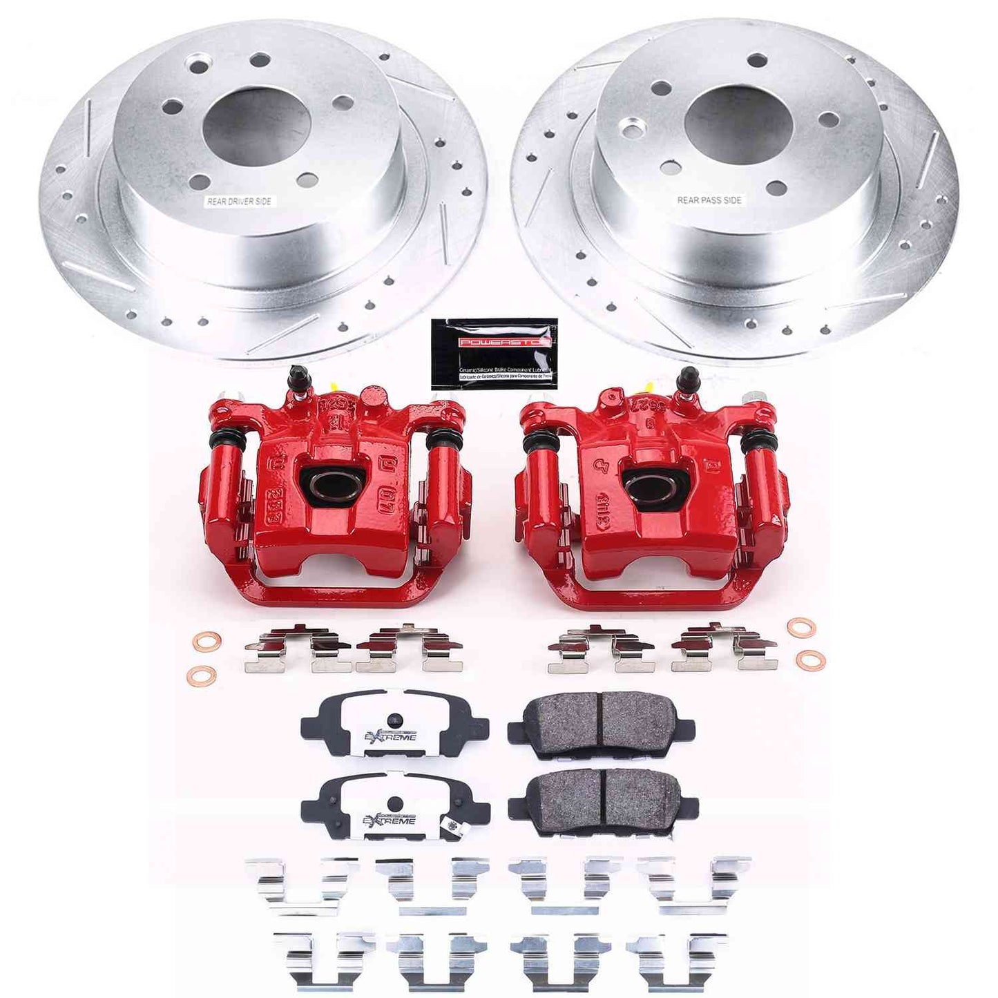 PowerStop Power Stop 07-10 Nissan Sentra Rear Z26 Street Warrior Brake Kit w/Calipers KC098B-26