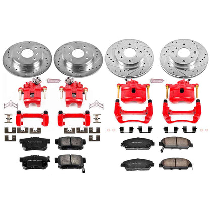 PowerStop Power Stop 92-96 Honda Prelude Z23 Evolution Kit w/ Calipers - Front and Rear KC1034