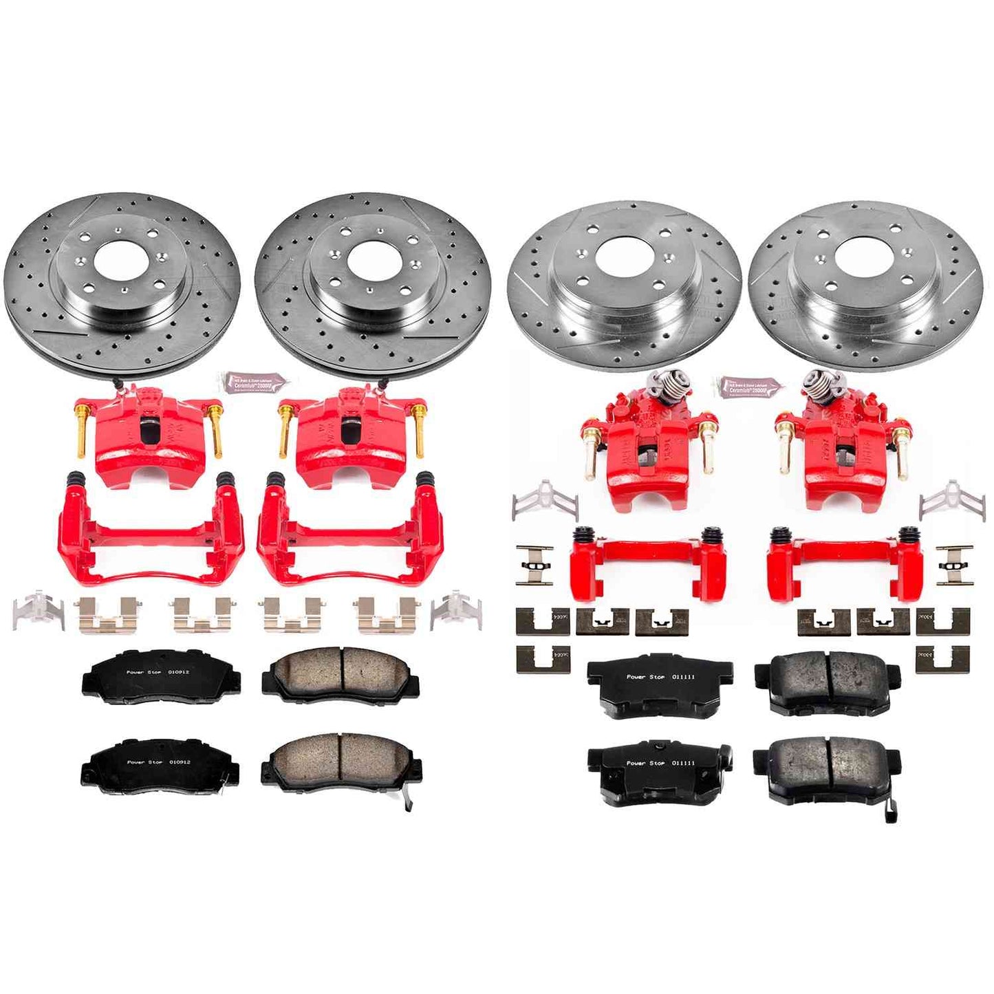 PowerStop Power Stop 93-96 Honda Prelude Z23 Evolution Kit w/ Calipers - Front and Rear KC1038