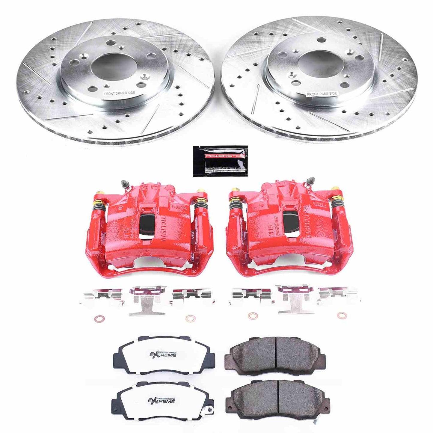 PowerStop Power Stop 98-02 Honda Accord Front Z26 Street Warrior Brake Kit w/Calipers KC1041-26