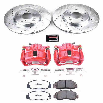 PowerStop Power Stop 98-02 Honda Accord Front Z26 Street Warrior Brake Kit w/Calipers KC1041-26