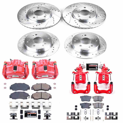 PowerStop Power Stop 98-02 Honda Accord Z23 Evolution Kit w/ Calipers - Front and Rear KC1042A