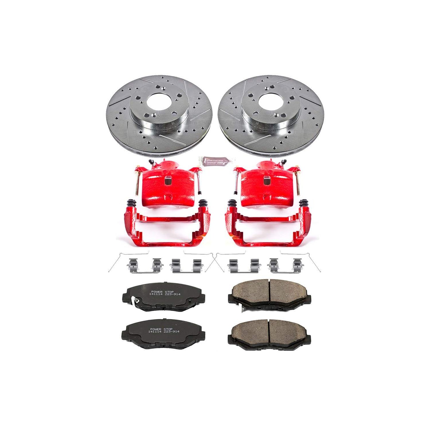 PowerStop Power Stop 02-04 Honda CR-V Z23 Evolution Kit w/ Calipers - Front KC1043