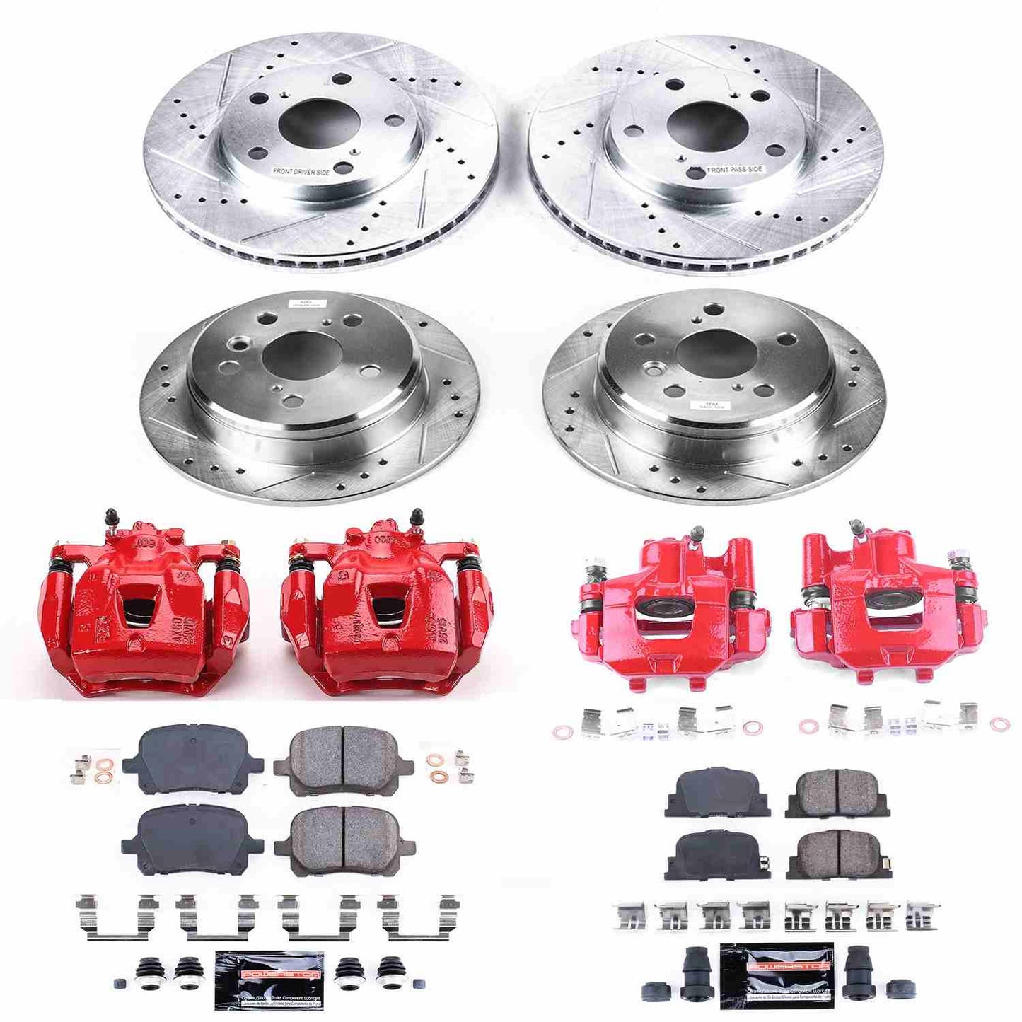 PowerStop Power Stop 00-01 Lexus ES300 Z23 Evolution Kit w/ Calipers - Front and Rear KC1061