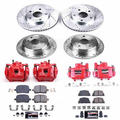 PowerStop Power Stop 00-01 Lexus ES300 Z23 Evolution Kit w/ Calipers - Front and Rear KC1061