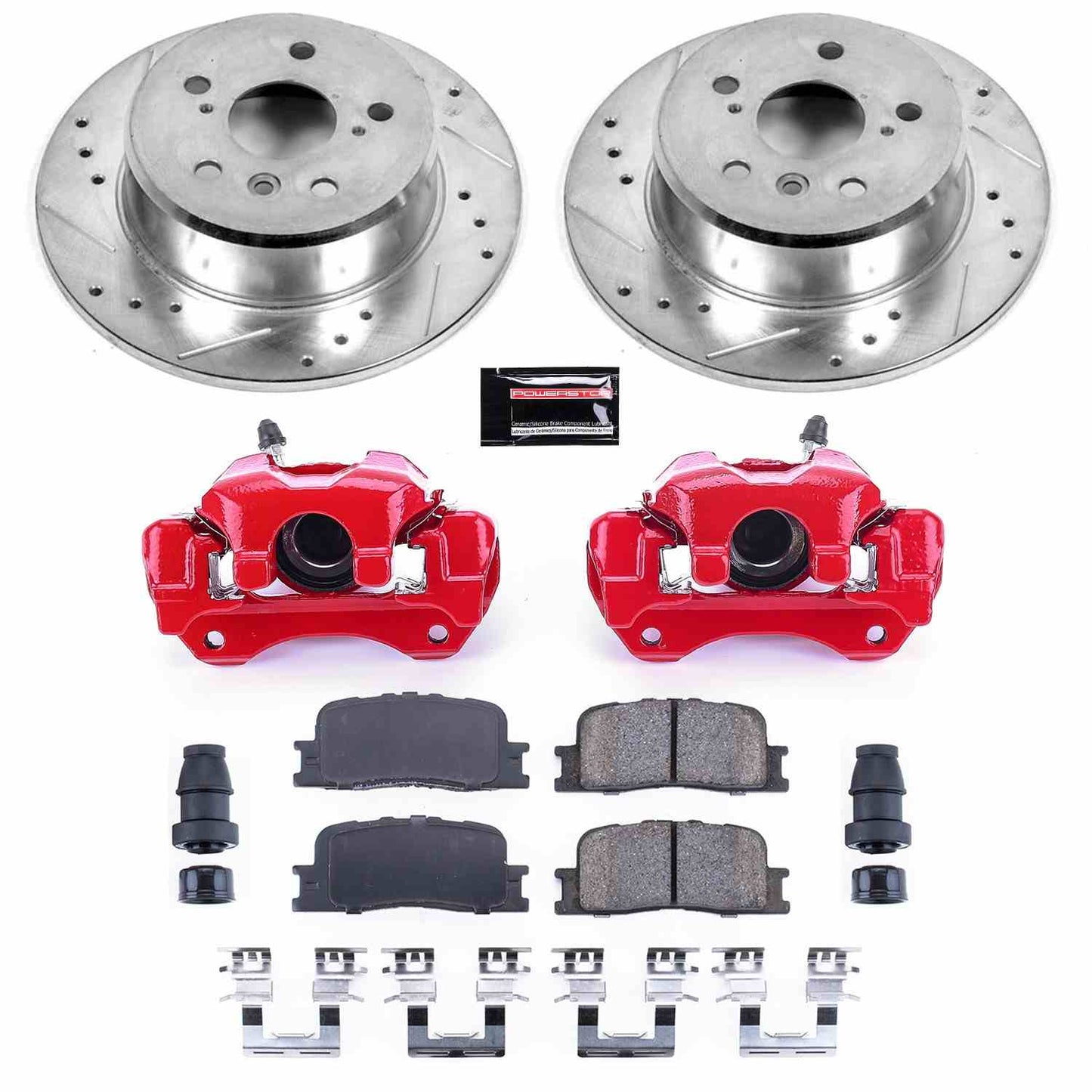 PowerStop Power Stop 01-03 Toyota High Lander Z23 Evolution Kit w/ Calipers - Rear KC1069