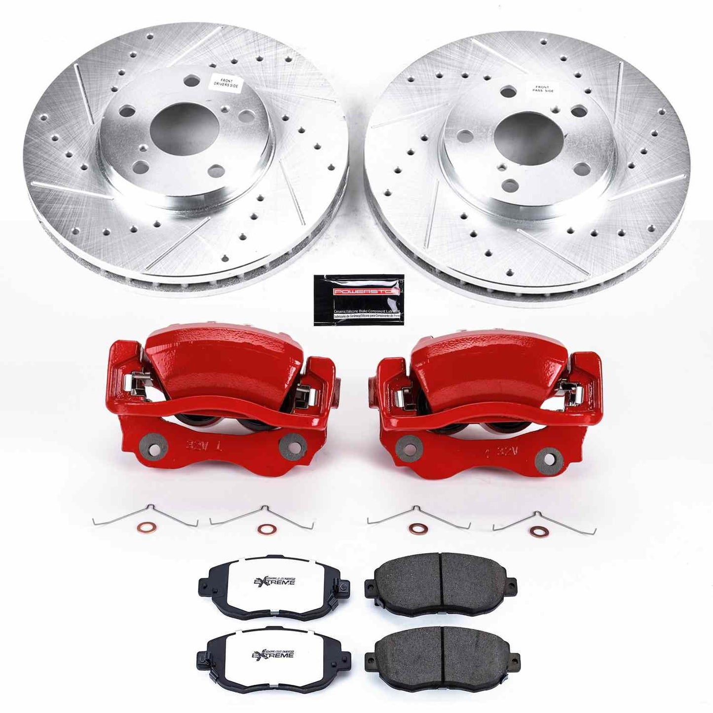 PowerStop Power Stop 01-05 Lexus IS300 Front Z26 Street Warrior Brake Kit w/Calipers KC1077-26