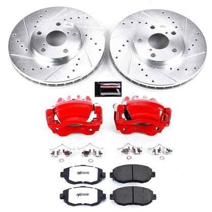 PowerStop Power Stop 98-05 Lexus GS300 Front Z26 Street Warrior Brake Kit w/Calipers KC1077A-26