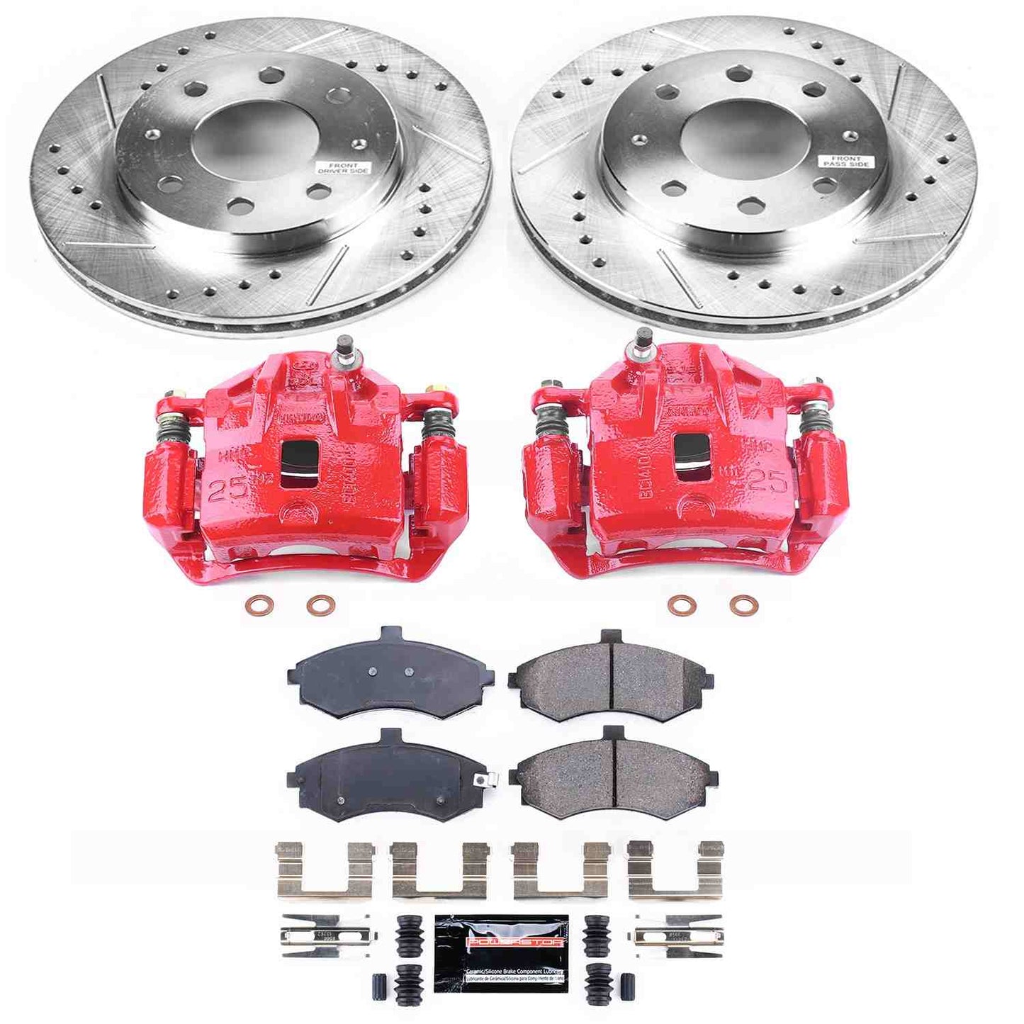 PowerStop Power Stop 03-05 Hyundai Elantra Z23 Evolution Kit w/ Calipers - Front KC1093A