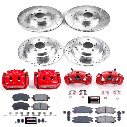 PowerStop Power Stop 1998 Subaru Impreza Z23 Evolution Kit w/ Calipers - Front and Rear KC1121