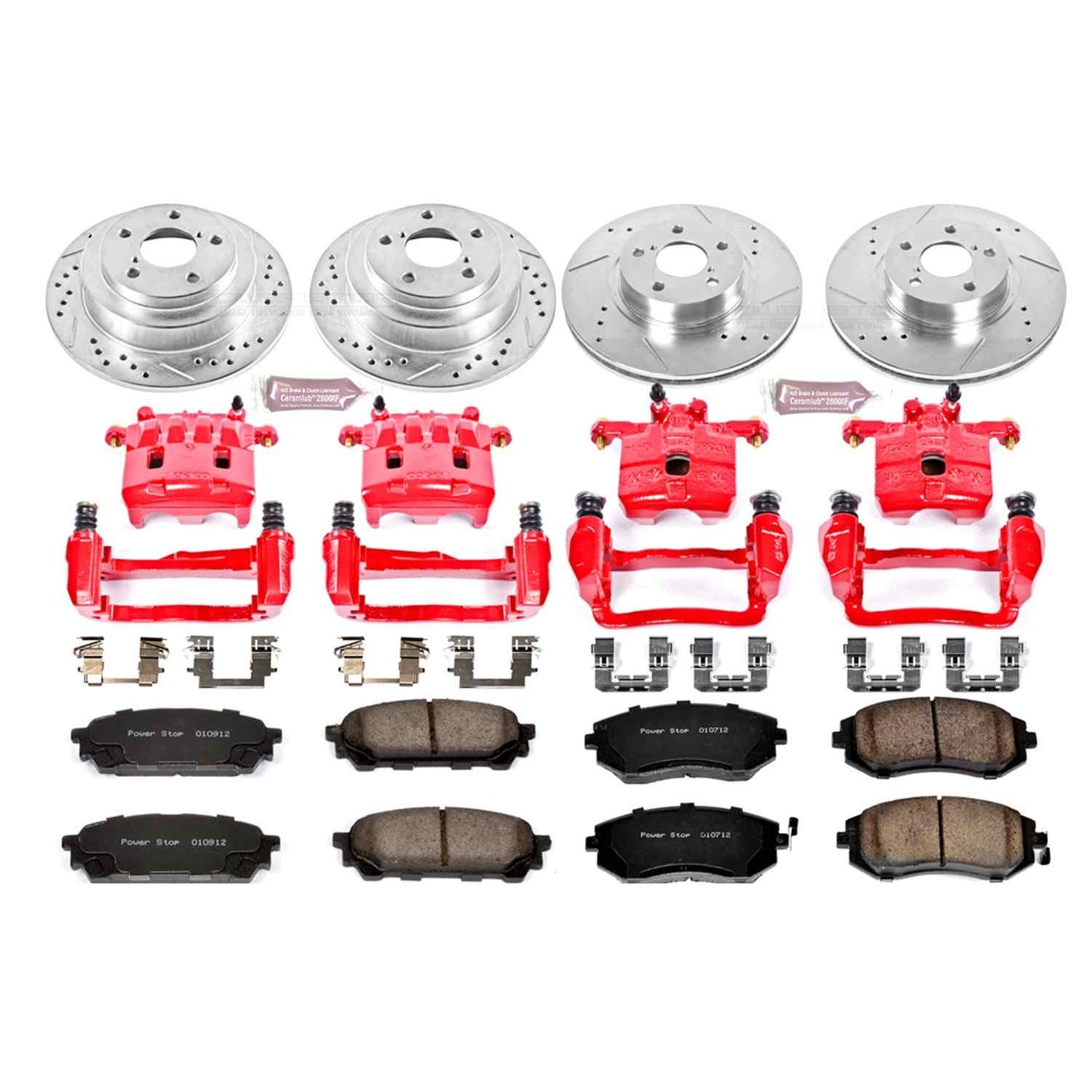 PowerStop Power Stop 05-06 Saab 9-2X Z23 Evolution Kit w/ Calipers - Front and Rear KC1127