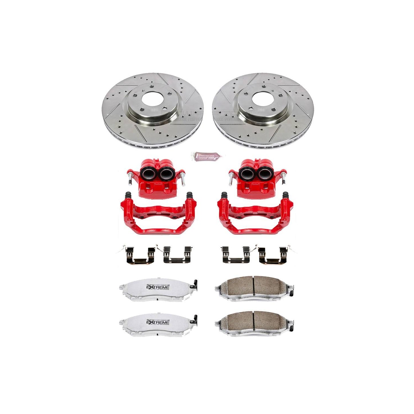 PowerStop Power Stop 05-07 Infiniti G35 Front Z26 Street Warrior Brake Kit w/Calipers KC112A-26