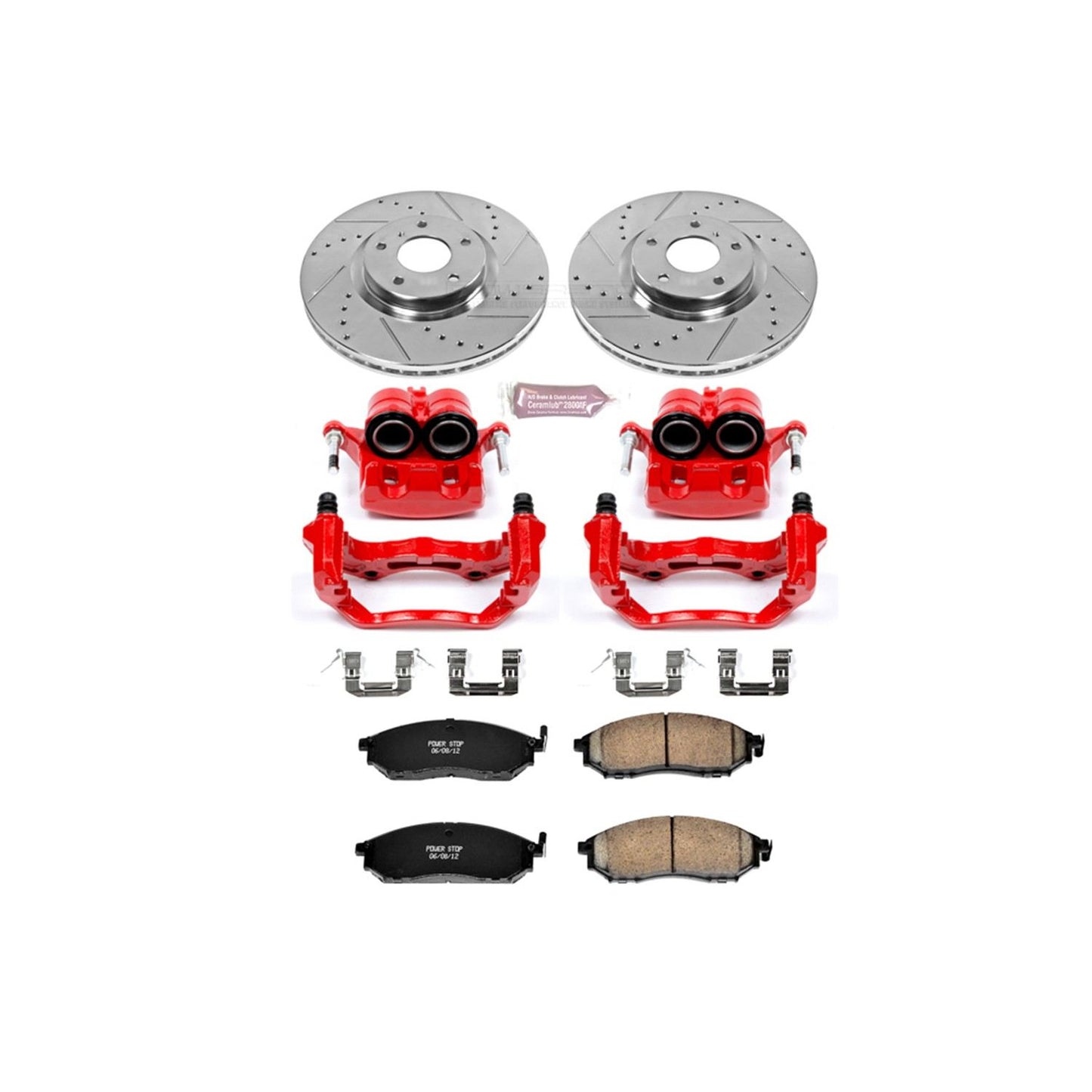 PowerStop Power Stop 05-07 Infiniti G35 Z23 Evolution Kit w/ Calipers - Front KC112A