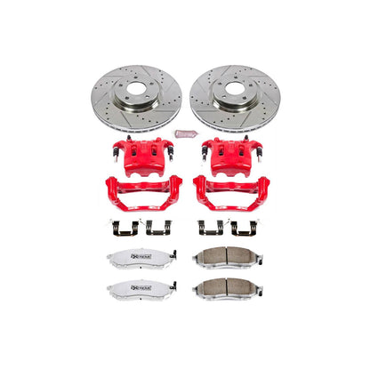 PowerStop Power Stop 08-12 Infiniti EX35 Front Z26 Street Warrior Brake Kit w/Calipers KC112B-26