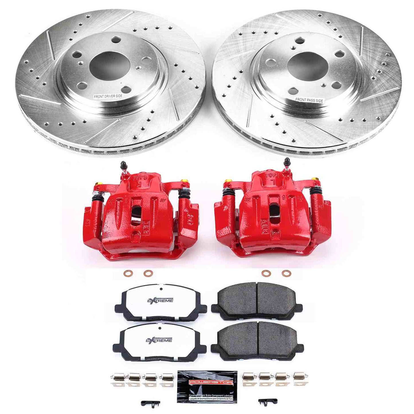 PowerStop Power Stop 01-07 Toyota High Lander Front Z36 Truck & Tow Brake Kit w/Calipers KC1137-36