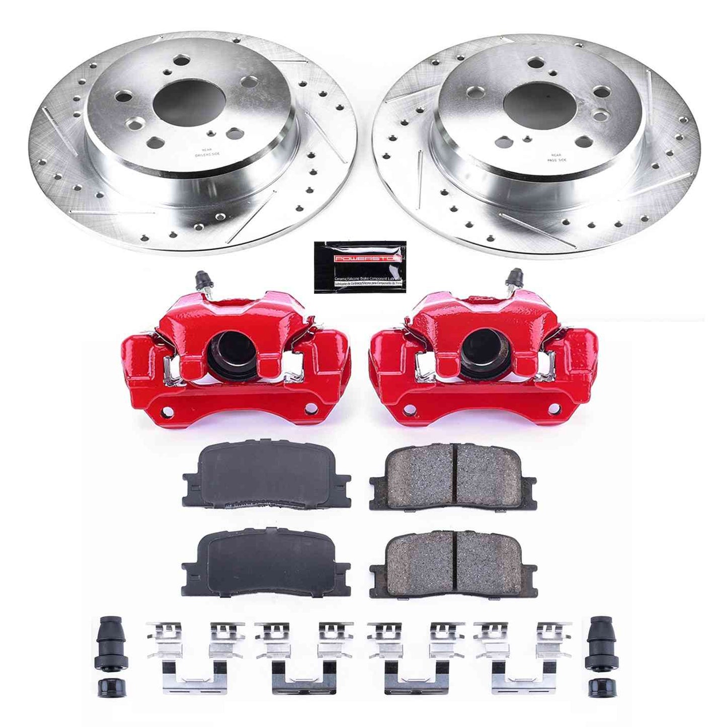 PowerStop Power Stop 01-03 Toyota High Lander Z23 Evolution Kit w/ Calipers - Rear KC1148A
