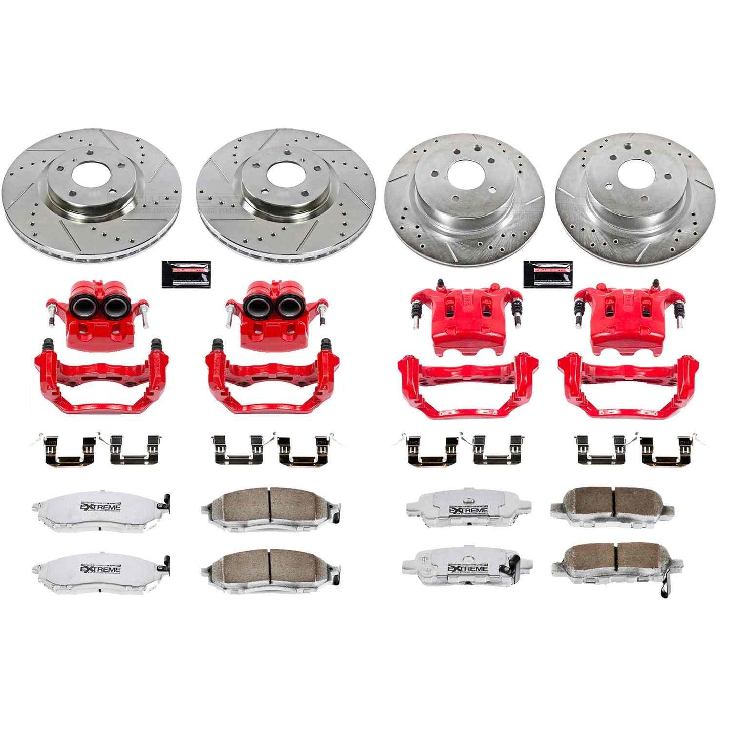 PowerStop Power Stop 07-08 Infiniti G35 Z26 Street Kit w/ Calipers - Front and Rear KC114A-26