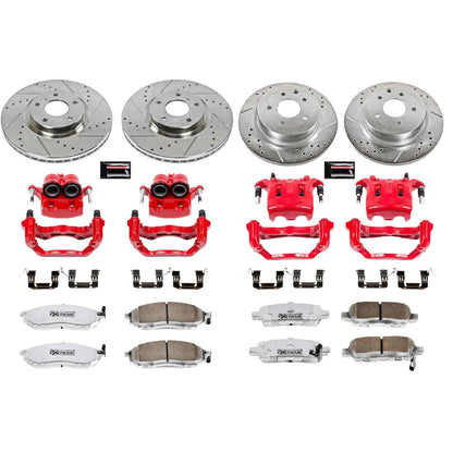 PowerStop Power Stop 07-08 Infiniti G35 Z26 Street Kit w/ Calipers - Front and Rear KC114A-26