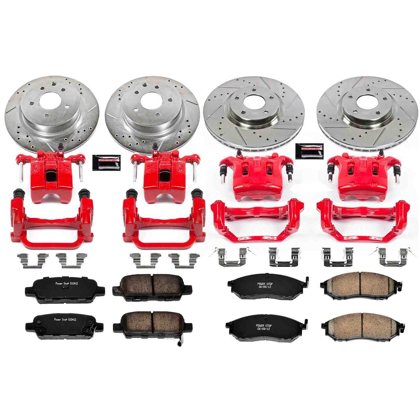 PowerStop Power Stop 07-08 Infiniti G35 Z23 Evolution Kit w/ Calipers - Front and Rear KC114A
