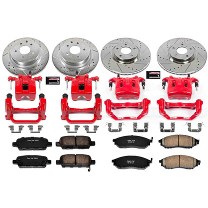 PowerStop Power Stop 07-08 Infiniti G35 Z23 Evolution Kit w/ Calipers - Front and Rear KC114A