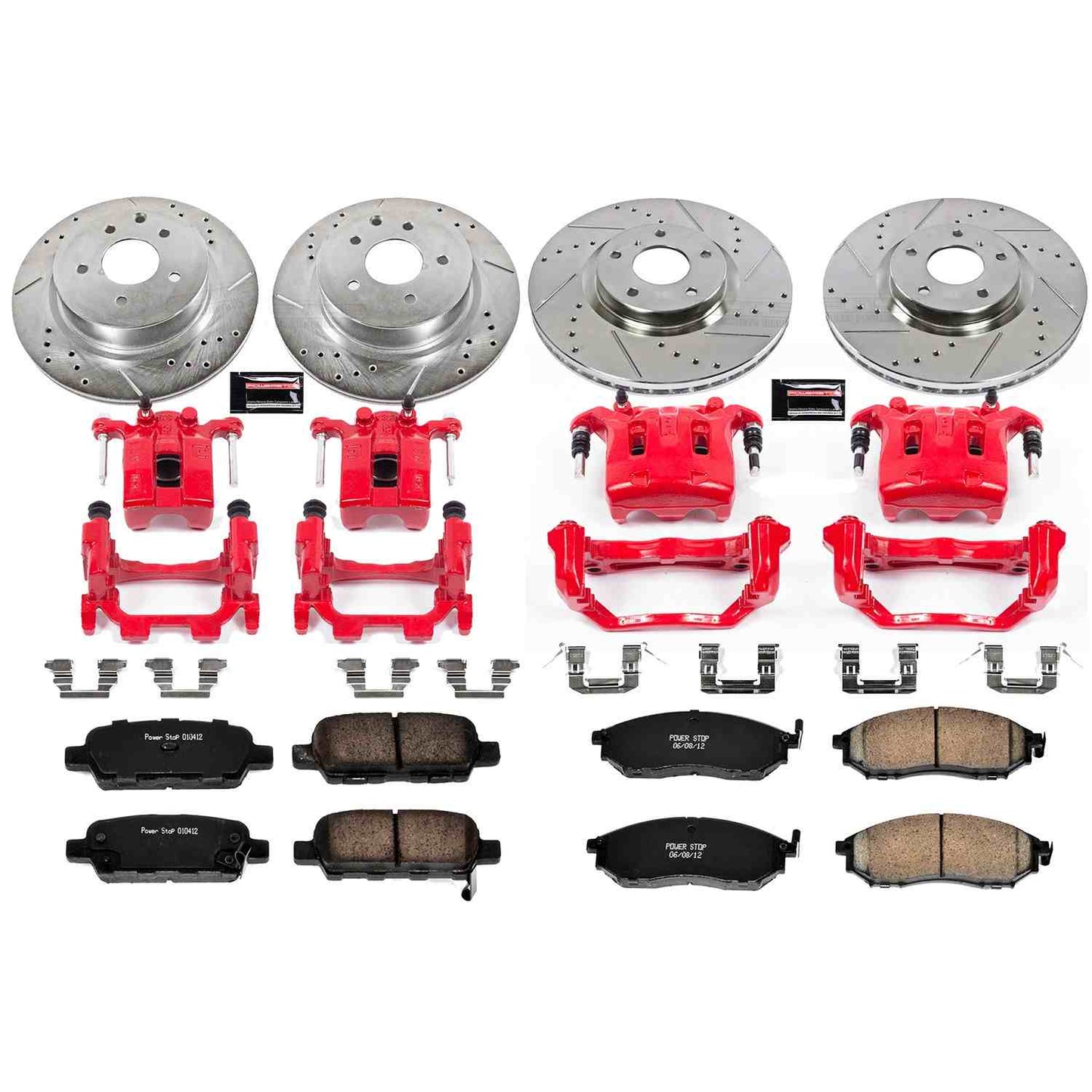 PowerStop Power Stop 11-12 Infiniti G25 Z23 Evolution Kit w/ Calipers - Front and Rear KC114B