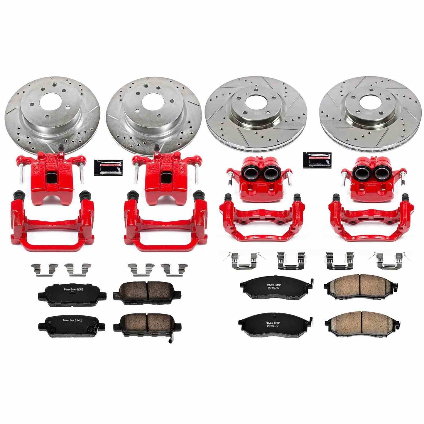 PowerStop Power Stop 05-07 Infiniti G35 Z23 Evolution Kit w/ Calipers - Front and Rear KC114