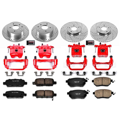 PowerStop Power Stop 07-08 Nissan Maxima Z23 Evolution Kit w/ Calipers - Front and Rear KC117
