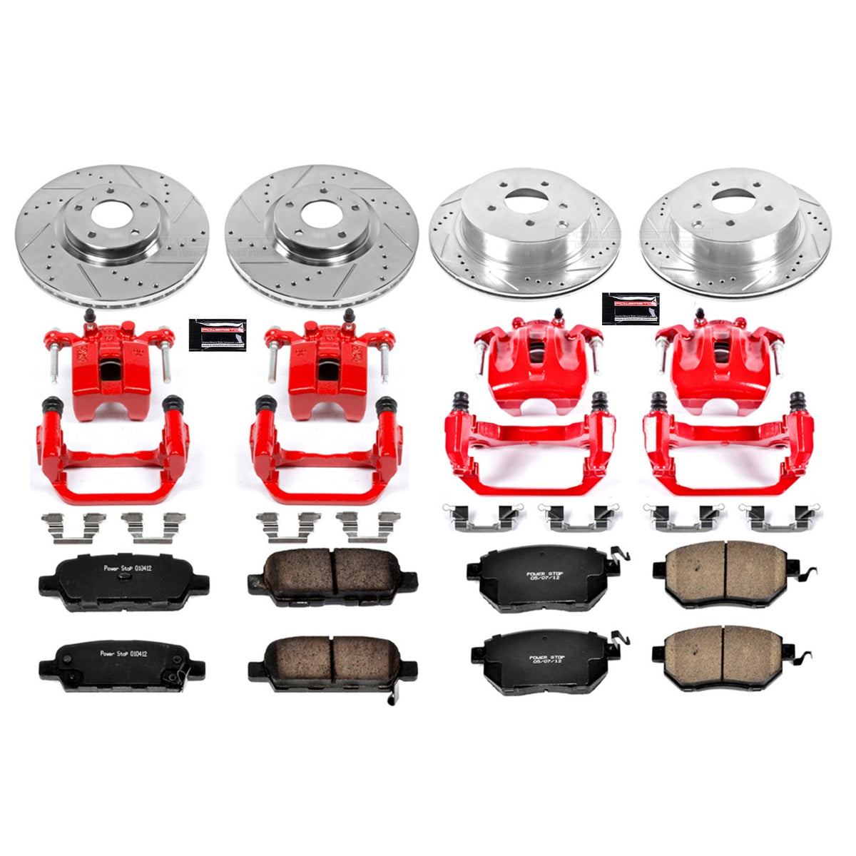PowerStop Power Stop 06-07 Nissan Murano Z23 Evolution Kit w/ Calipers - Front and Rear KC119