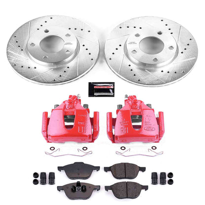 PowerStop Power Stop 08-13 Mazda 3 Z23 Evolution Kit w/ Calipers - Front KC120A
