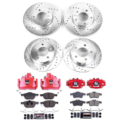 PowerStop Power Stop 08-09 Mazda 3 Front & Rear Z23 Evolution Kit W/Cals KC121A