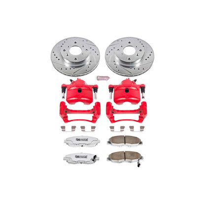 PowerStop Power Stop 98-02 Honda Accord Front Z26 Street Warrior Brake Kit w/Calipers KC1239A-26