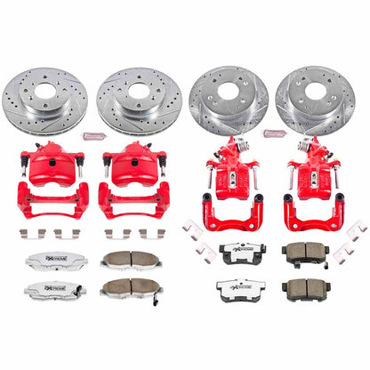 PowerStop Power Stop 98-02 Honda Accord Z26 Street Kit w/ Calipers - Front and Rear KC1240A-26