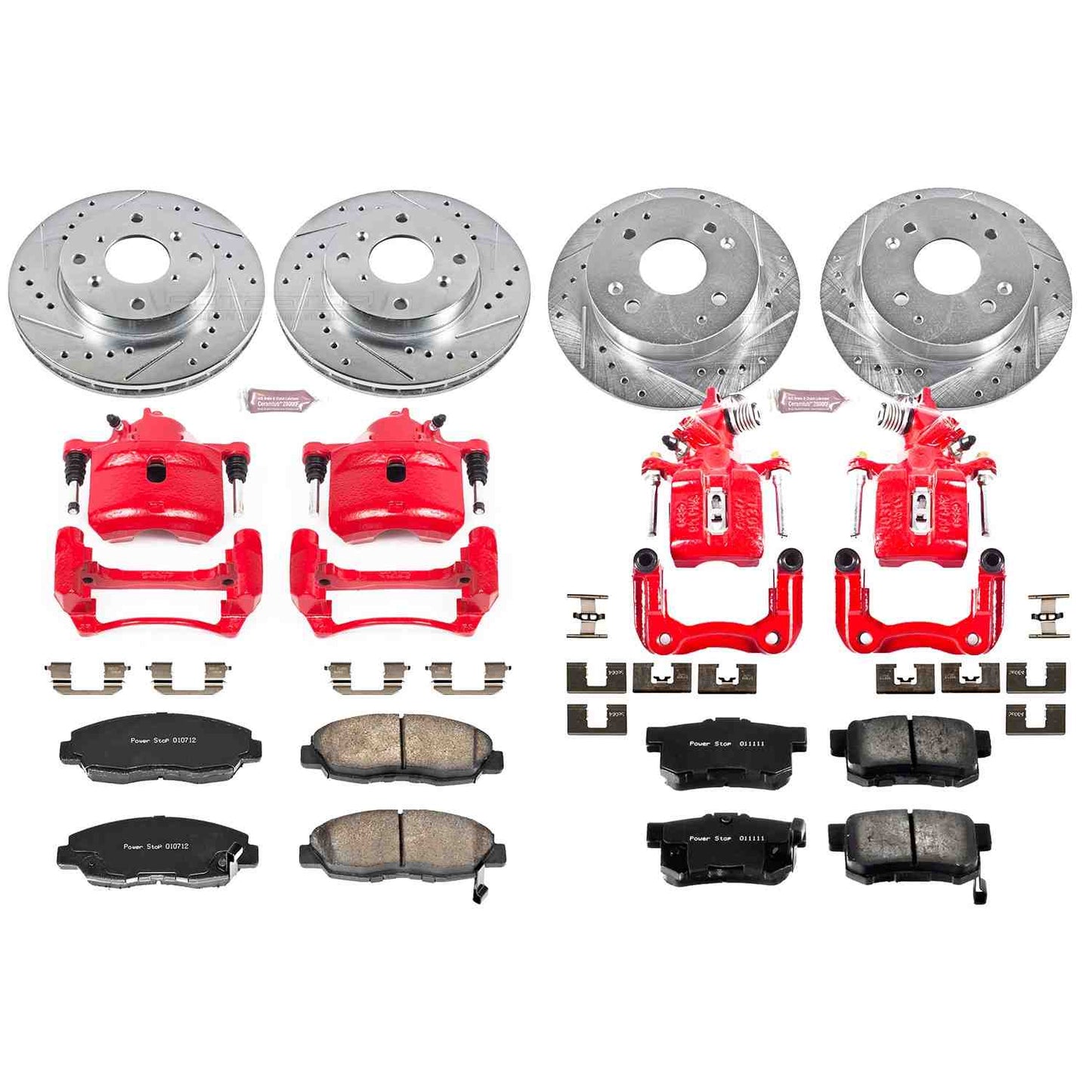 PowerStop Power Stop 98-02 Honda Accord Z23 Evolution Kit w/ Calipers - Front and Rear KC1240A