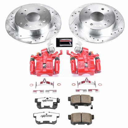 PowerStop Power Stop 98-02 Honda Accord Rear Z26 Street Warrior Brake Kit w/Calipers KC1244B-26