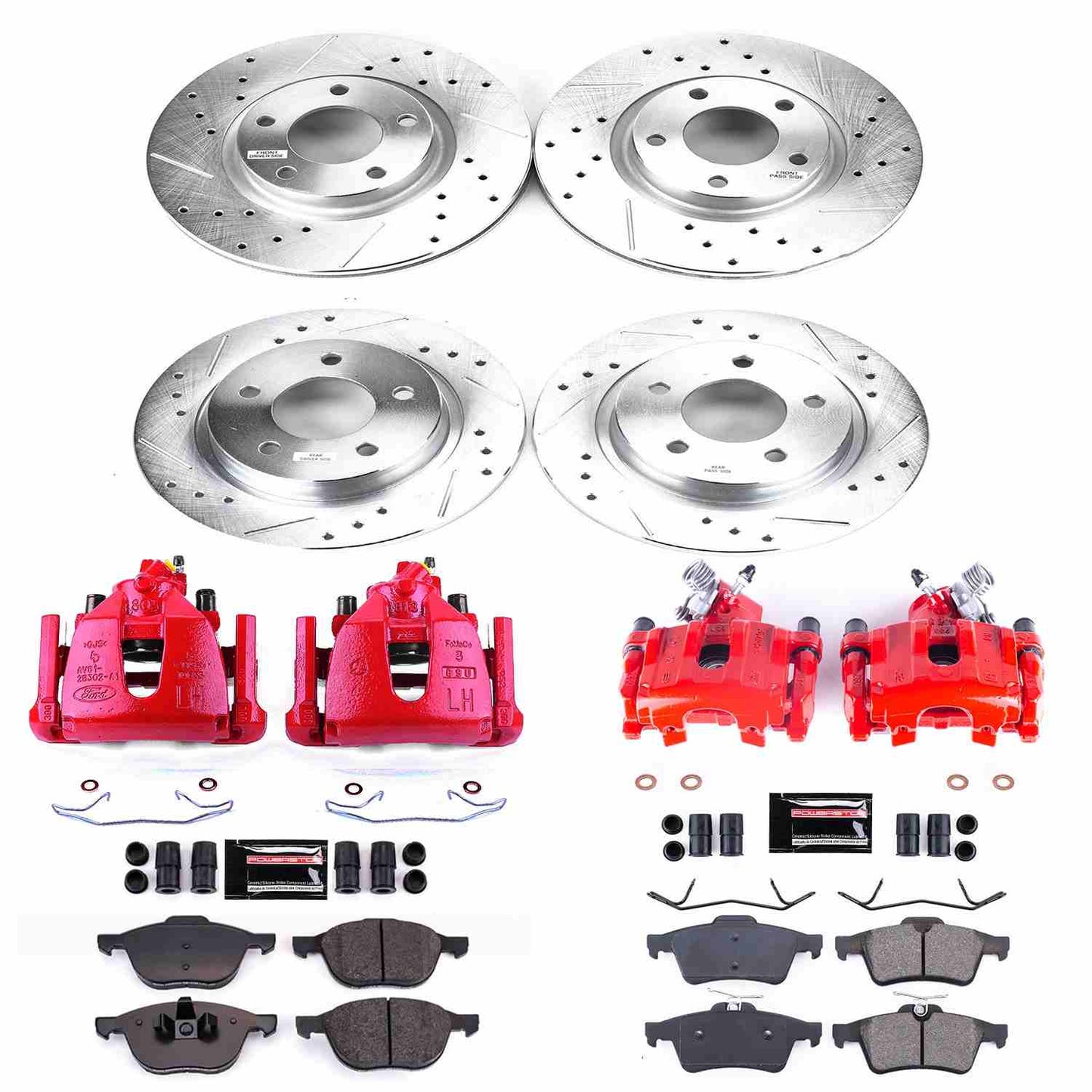 PowerStop Power Stop 2008 Mazda 3 Z23 Evolution Kit w/ Calipers - Front and Rear KC126C
